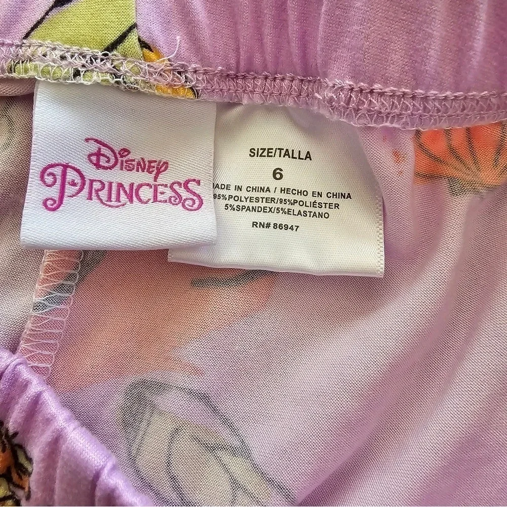 Disney Princess Girls Purple Bike Shorts Cinderella Floral Size 6 Spring‎ Summer